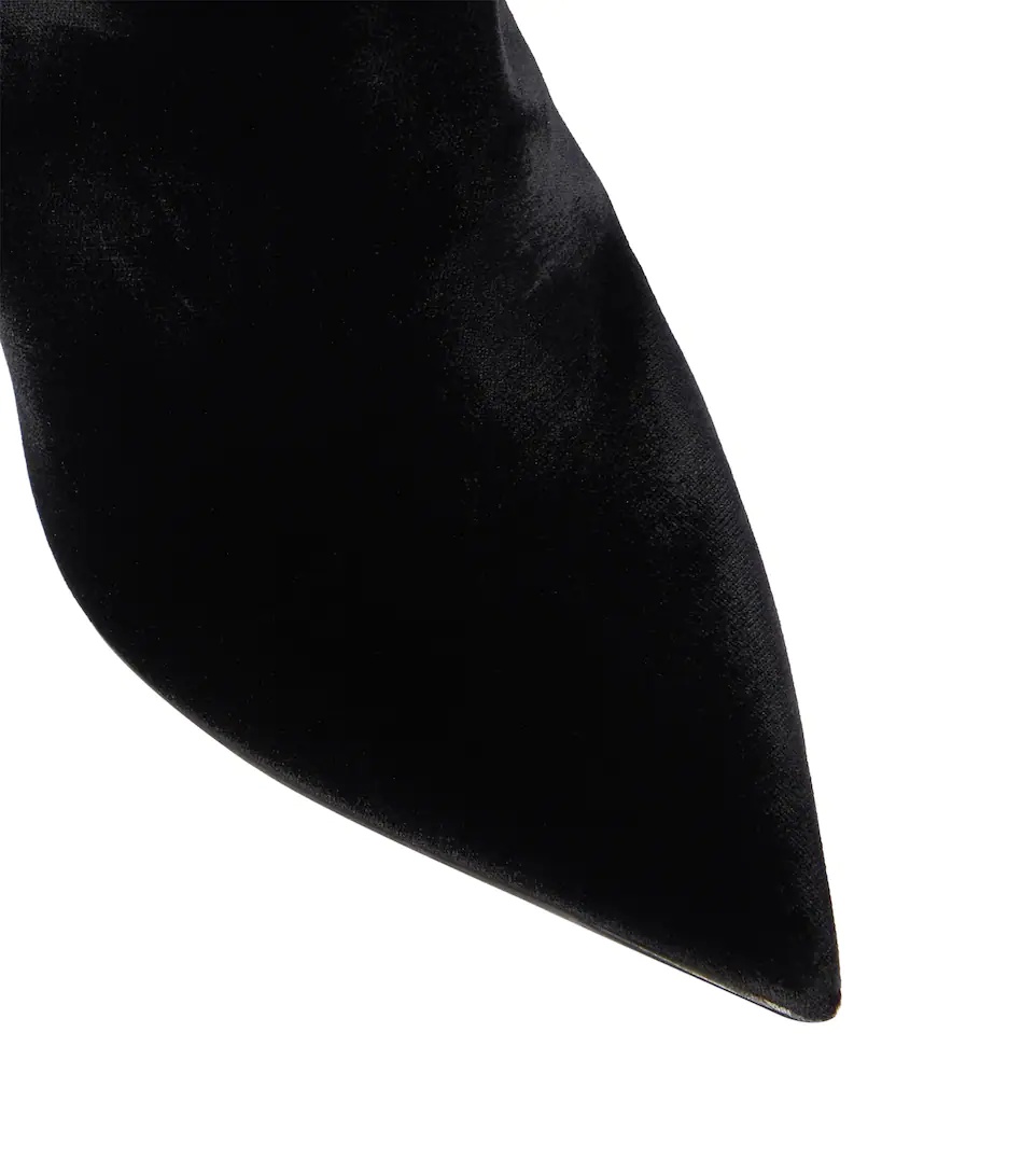 Robin Monogram velvet knee-high boots - 6