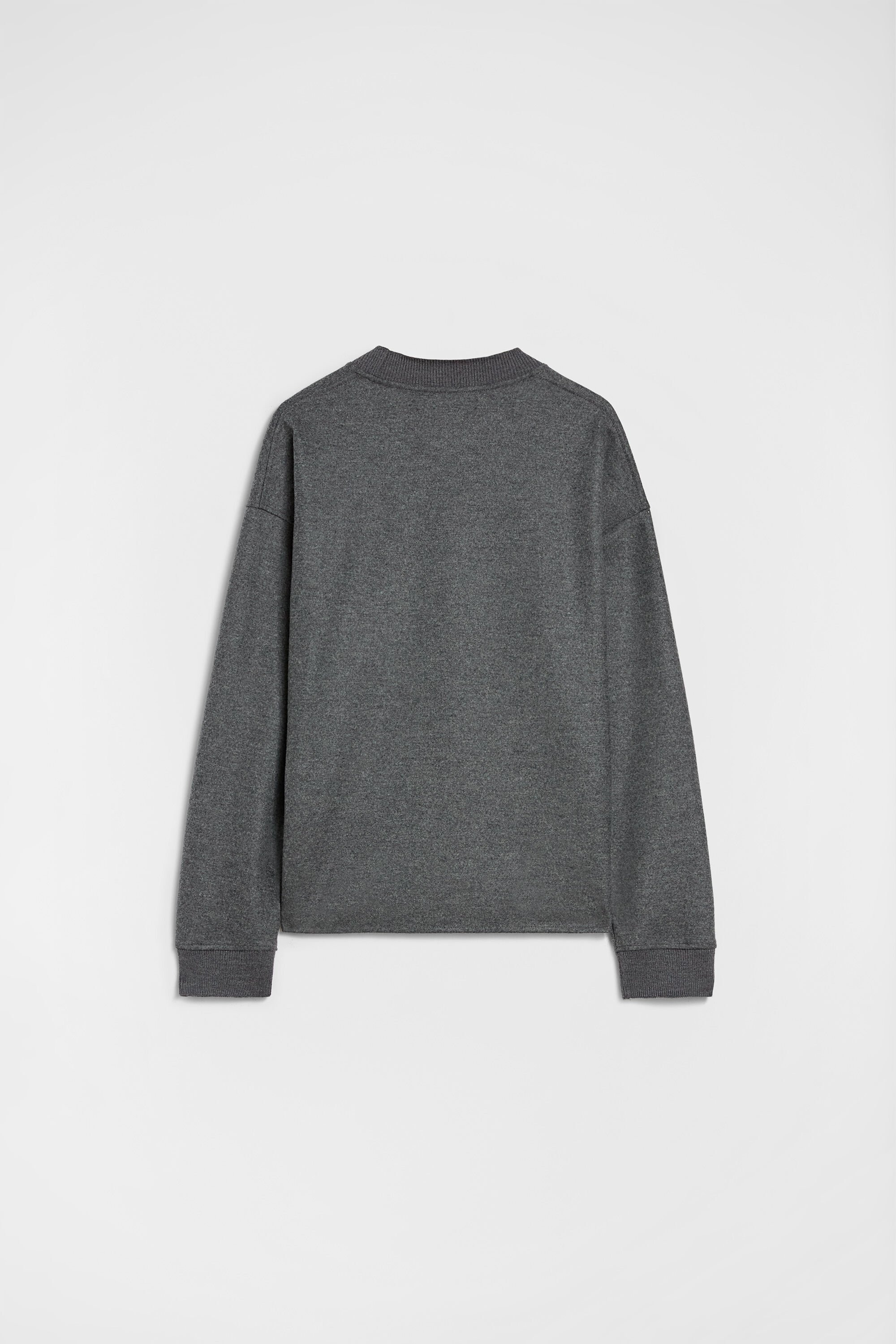 Wool Melton Crew-Neck Sweatshirt - 5