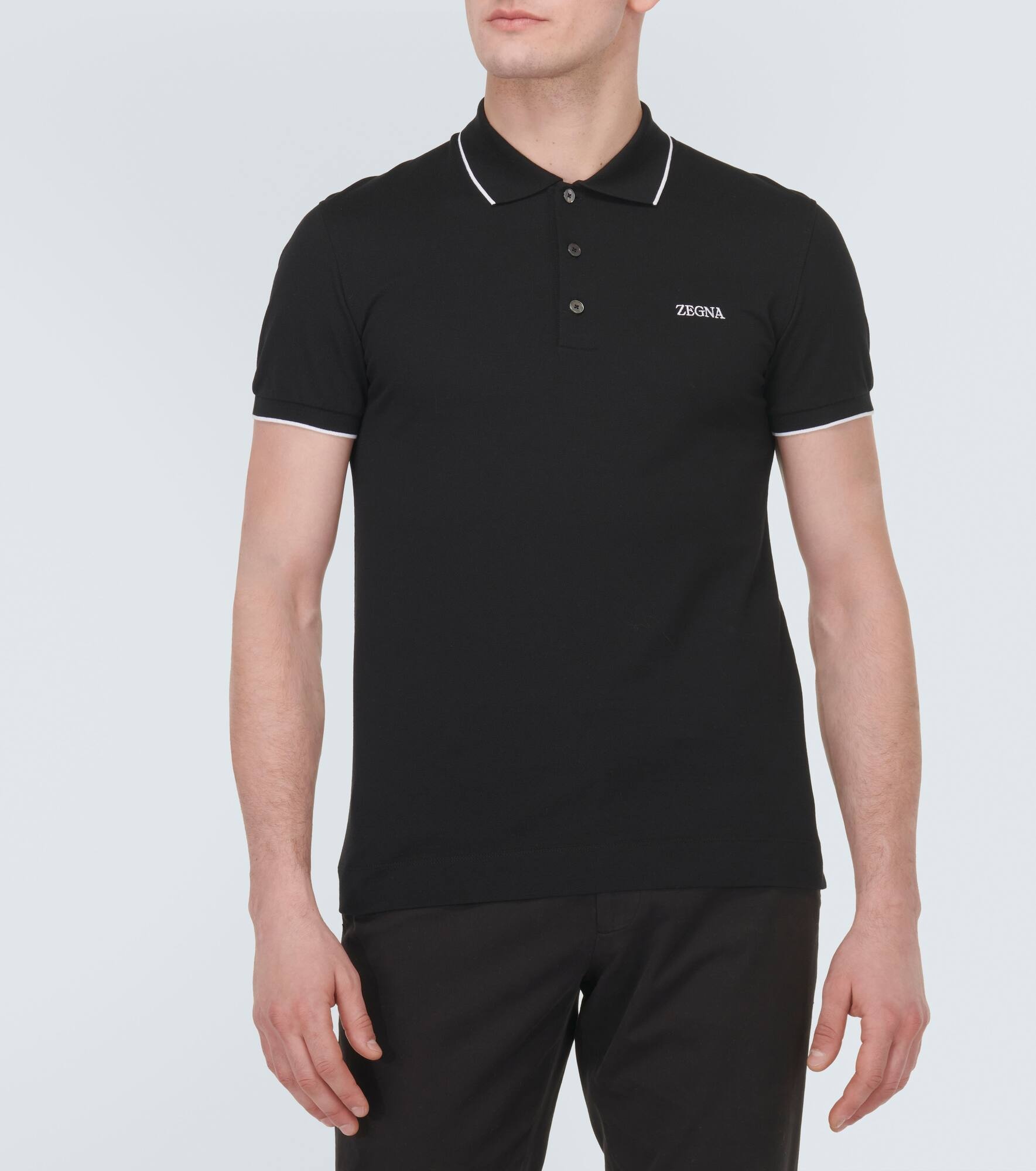 Cotton-blend polo shirt - 3