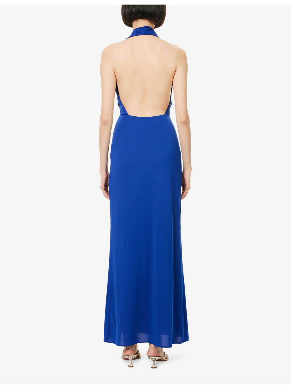 Nessie Cowl-Neck Stretch-Woven Maxi Dress - 4