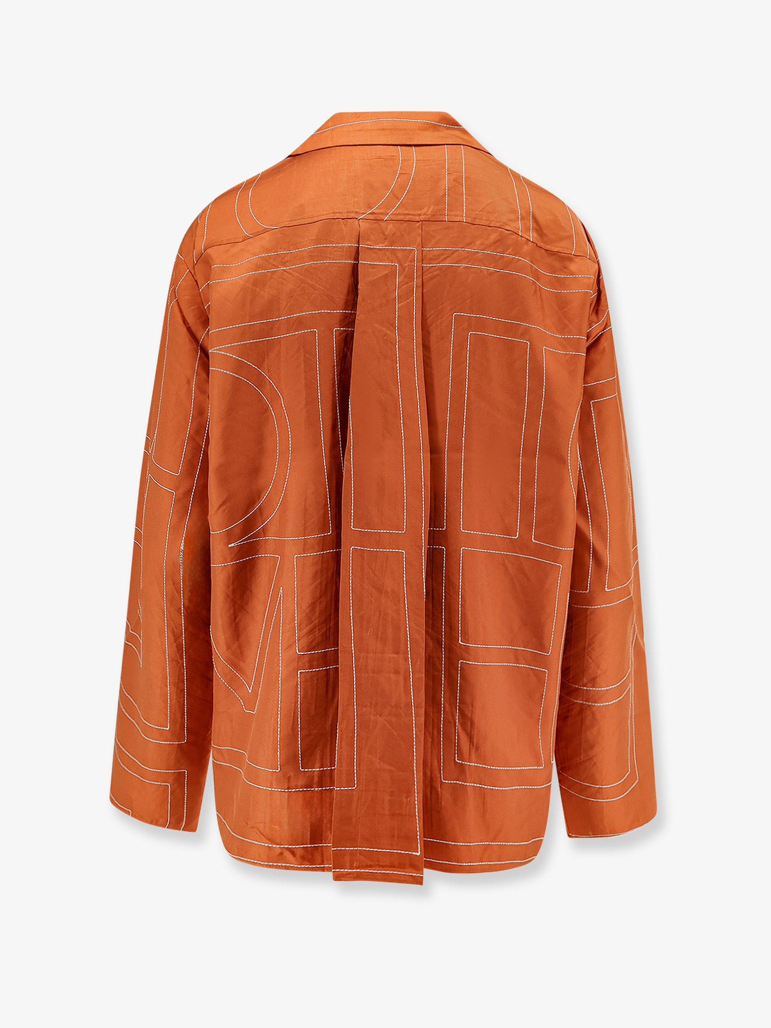 Silk Shirt With Monogram Logo Embroidery - 4