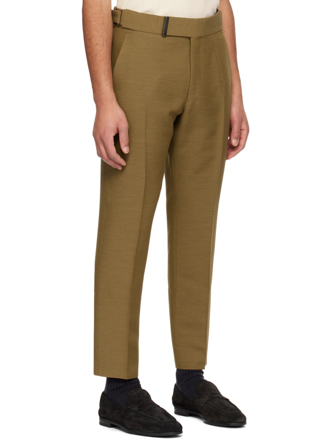 Khaki Belted Trousers - 2