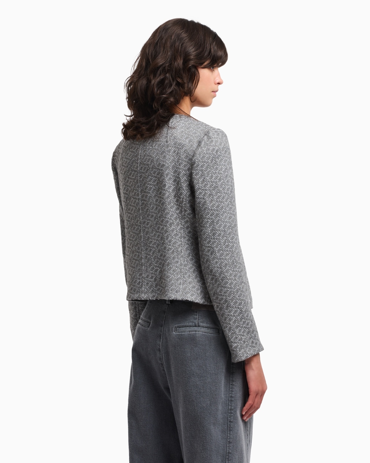 ICON TRICOT-EFFECT JACQUARD KNIT JACKET - 3