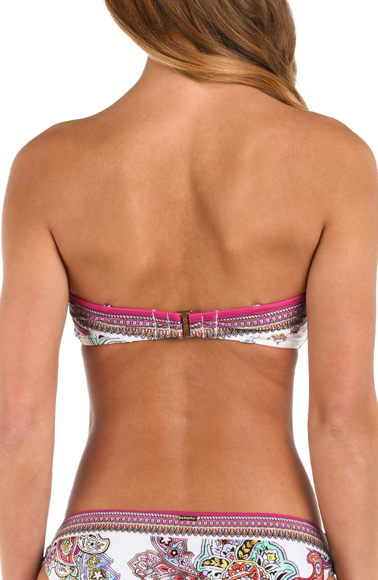 L'AGENCE Krysta Bright Paisley Bikini Top in White Multi at Nordstrom - 2