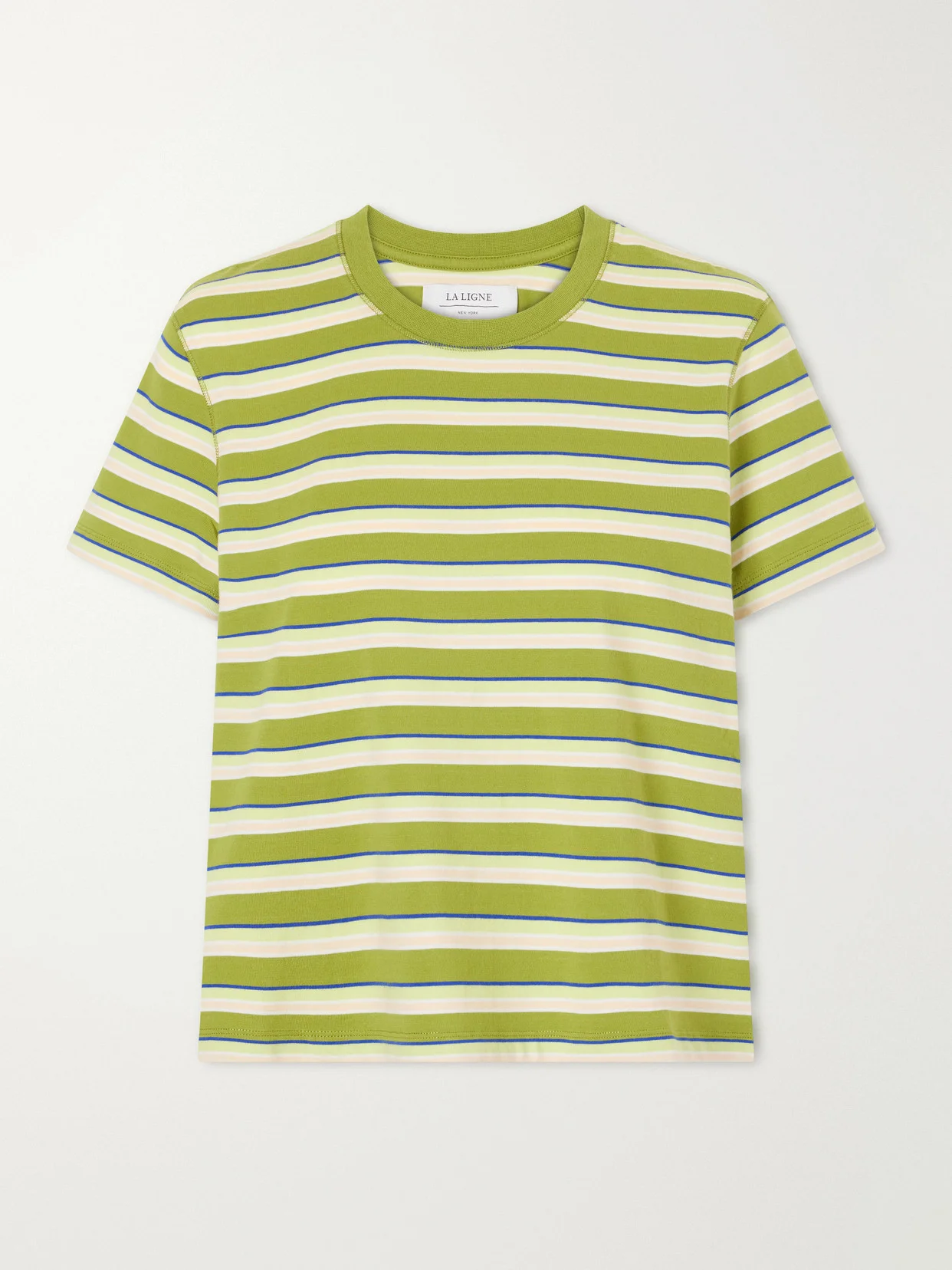 Mol Cropped Striped Cotton T-shirt - 1