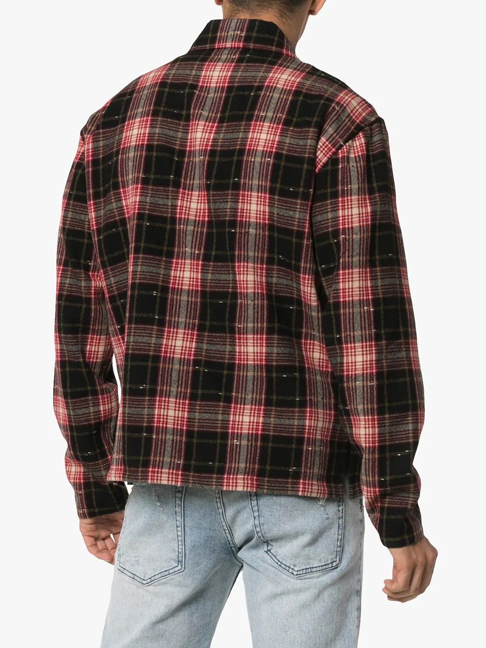 zip check print shirt - 4