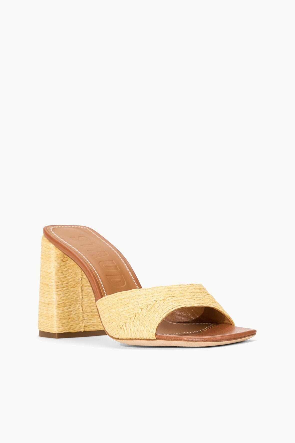 STAUD SLOANE HEEL NATURAL RAFFIA - 3