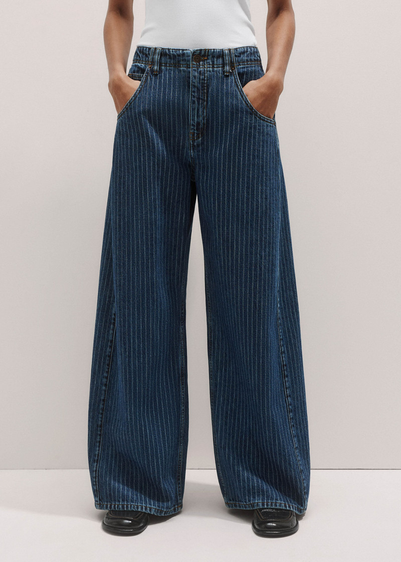 Stripe Wide-Leg Jean 1