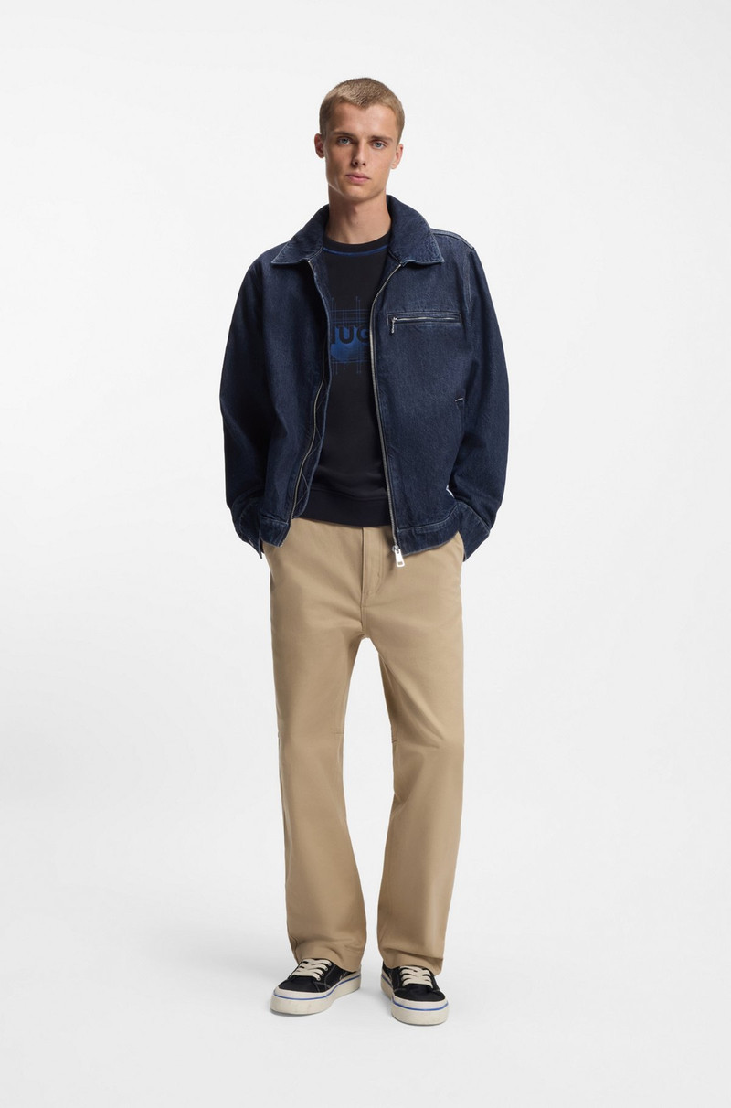 HUGO REGULAR-FIT JACKET IN BLUE DENIM outlook
