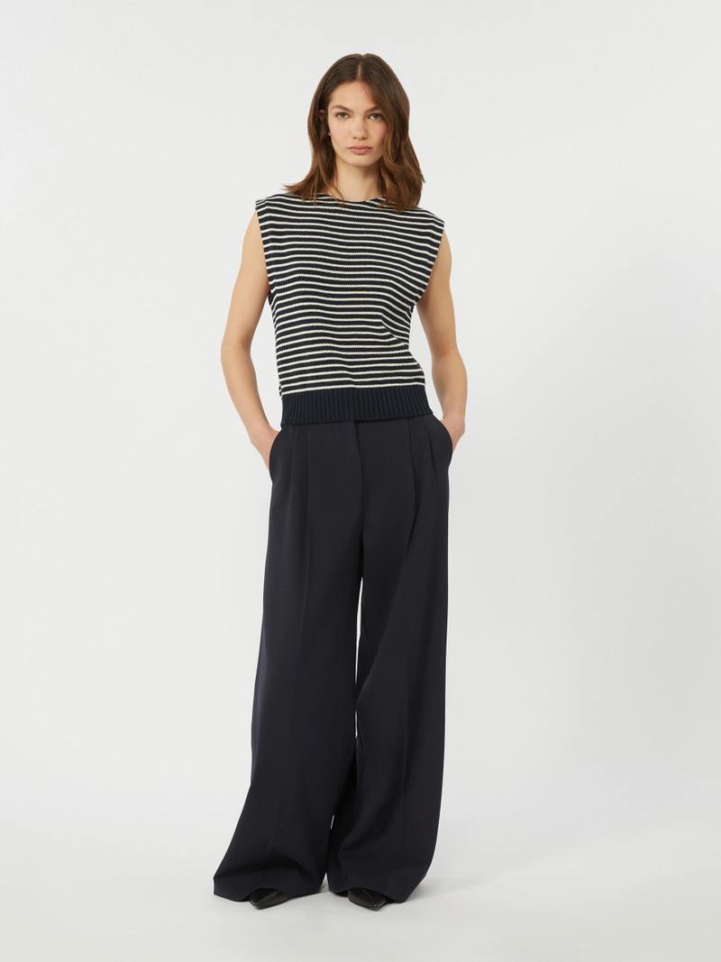 WEEKEND Max Mara Cotton yarn gilet - NAVY outlook