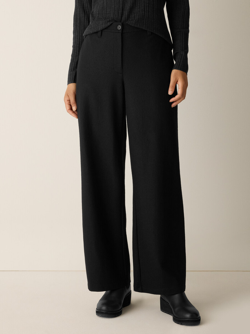 Felted Wool Jersey Wide-Leg Trouser 3