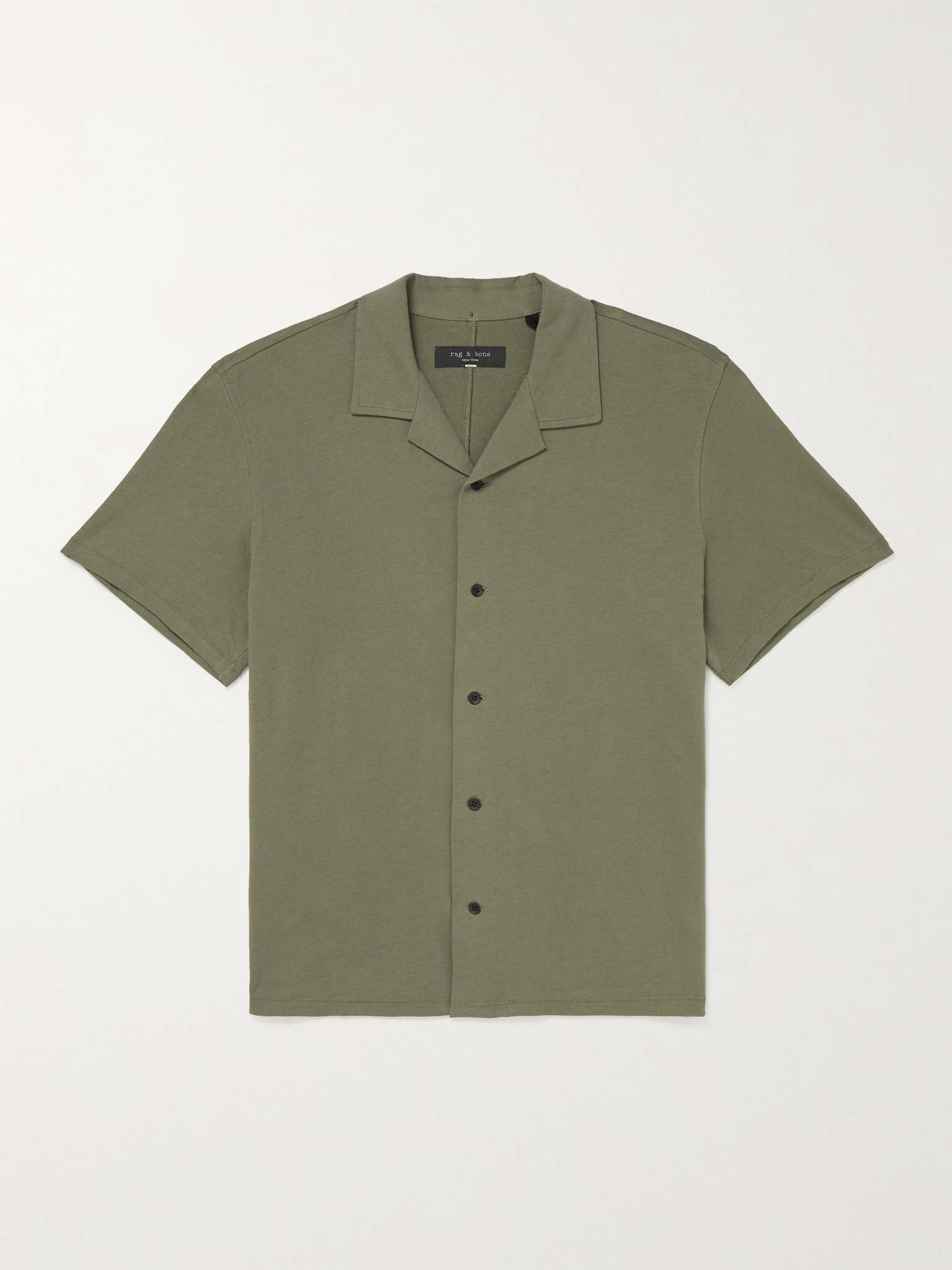 Avery Camp-Collar Knitted Cotton Shirt - 1