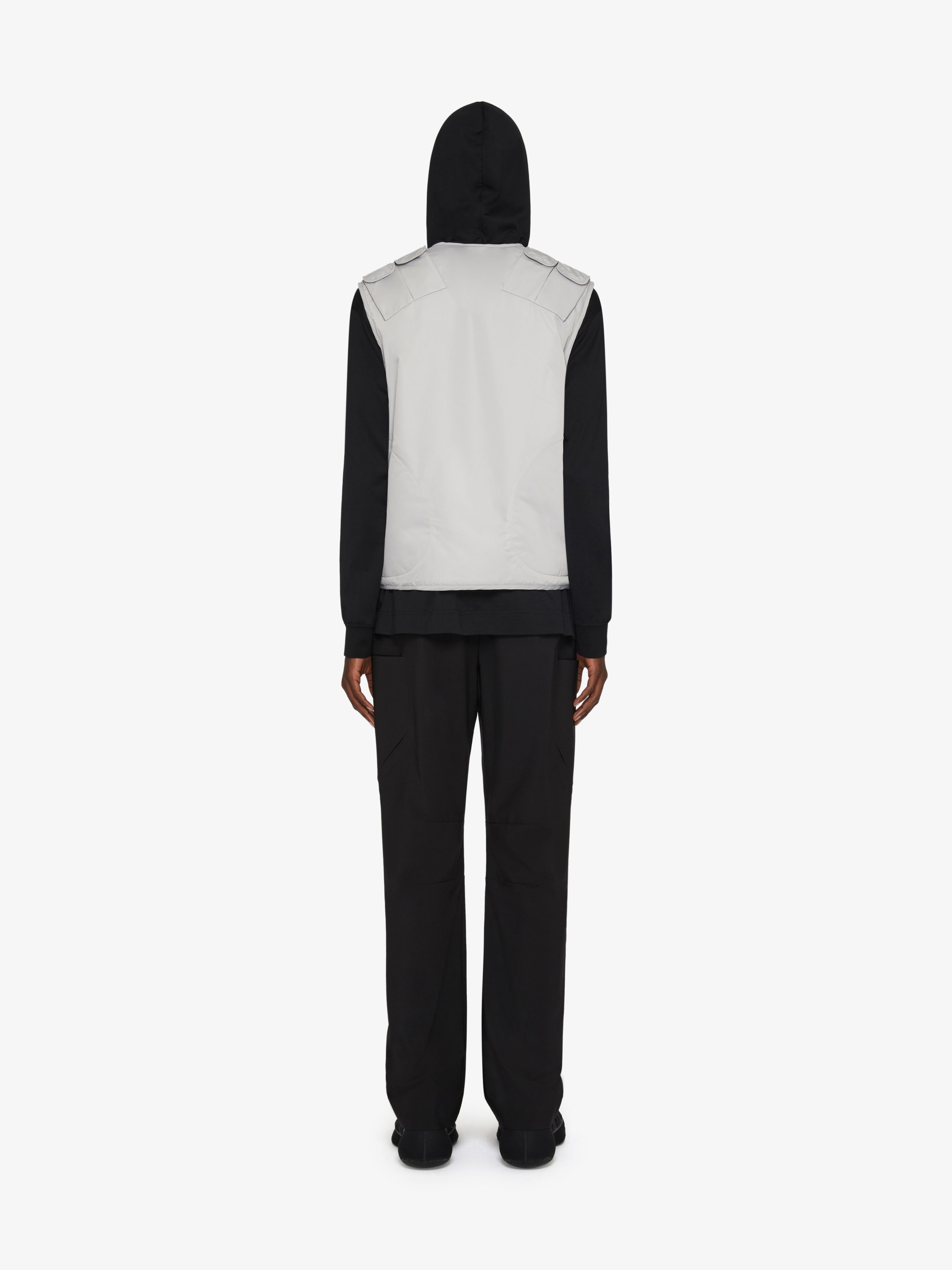 MULTIPOCKETS JACKET IN EMBROIDERED NYLON - 4