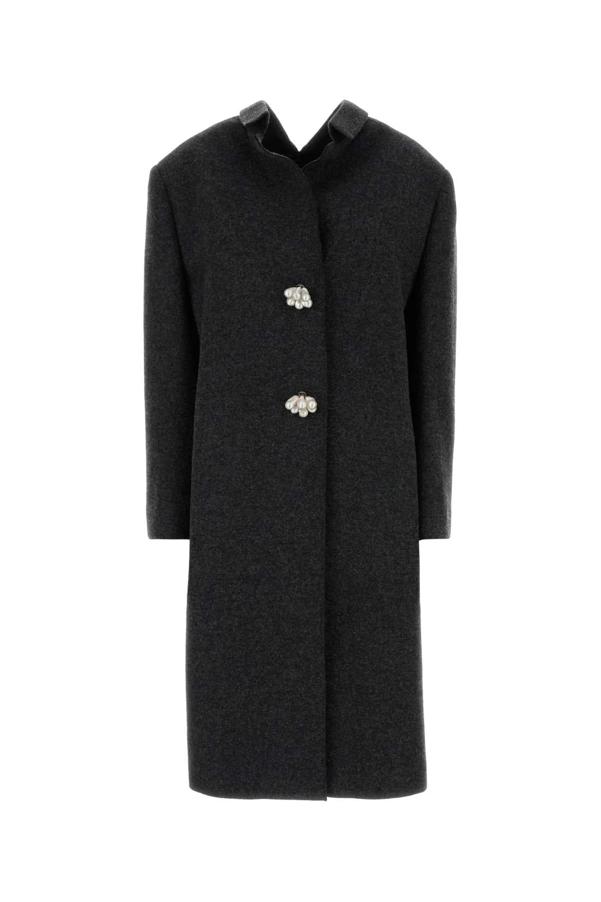 Prada Women Slate Wool Coat - 1