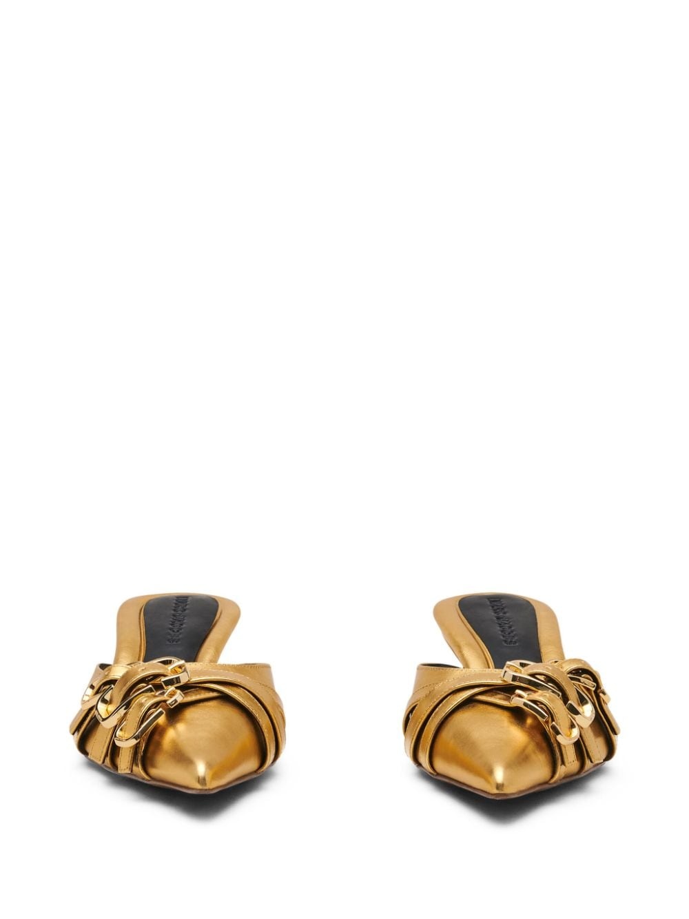 The Metallic J Marc Buckle mules - 4
