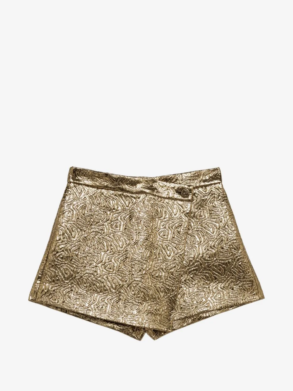 brocade-effect wrap shorts - 1
