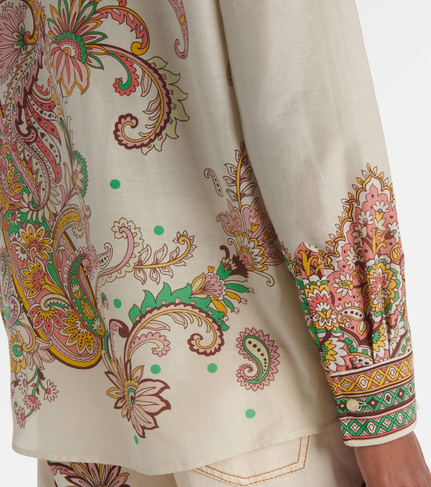 Printed cotton and silk shirt - 5