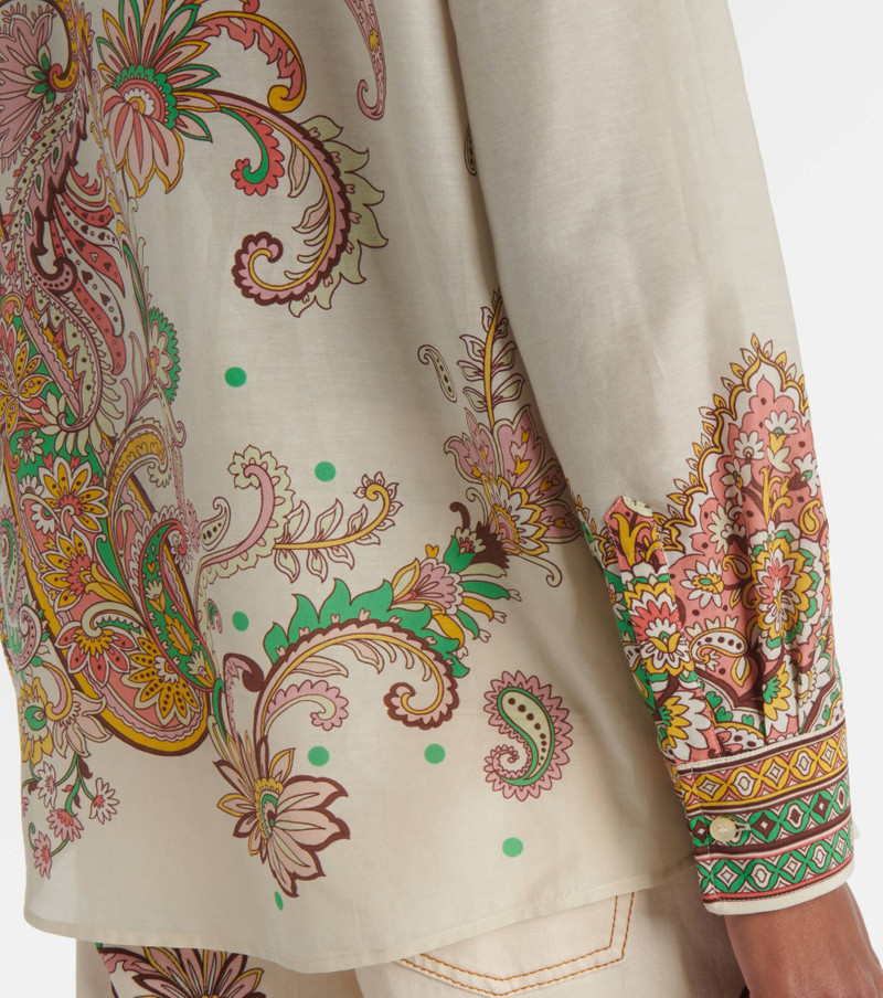 Printed cotton and silk shirt 5