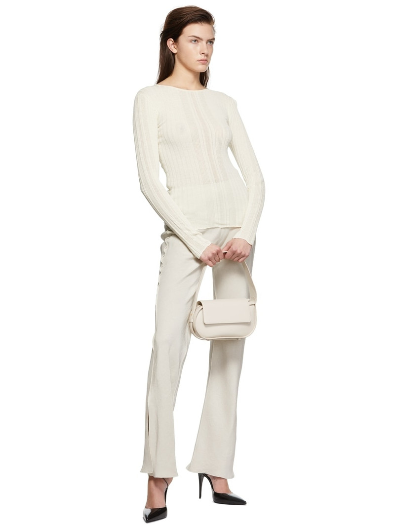 Yuzefi Off-White Acetate Trousers outlook