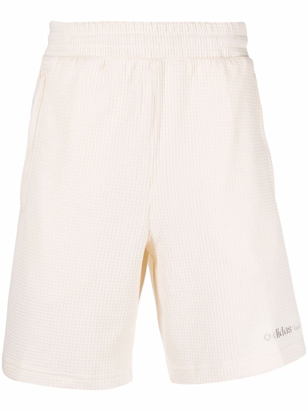 embroidered-logo textured track shorts - 1