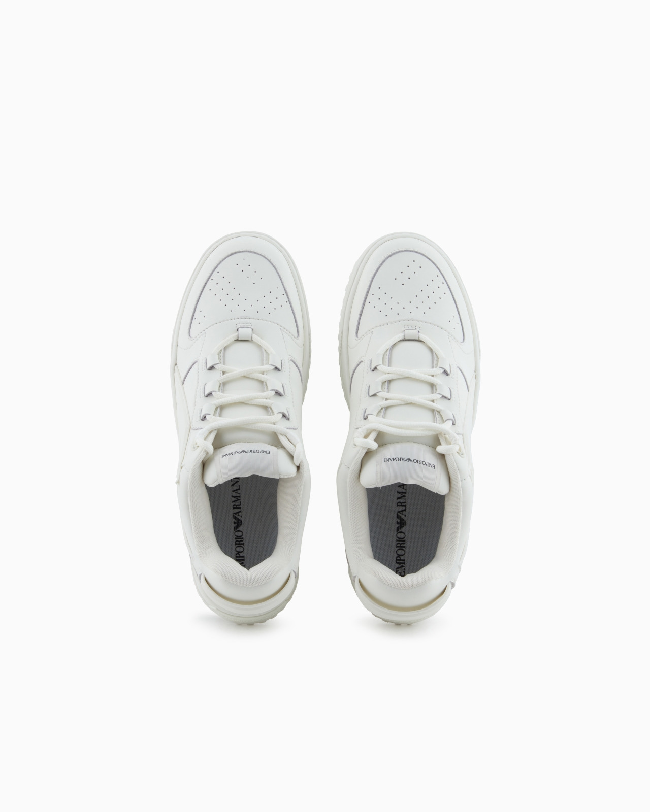 LEATHER SNEAKERS WITH OVERSIZED EA PATCH - 3