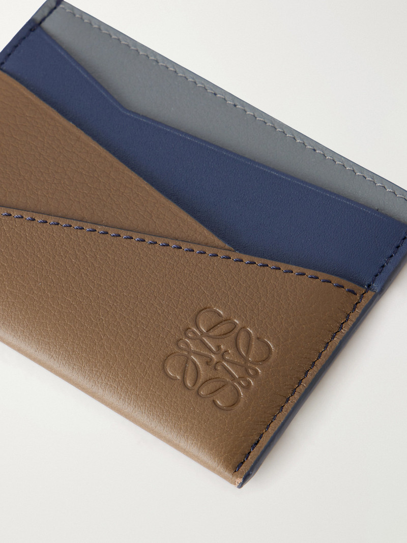 Puzzle Anagram-Debossed Panelled Leather Cardholder 3