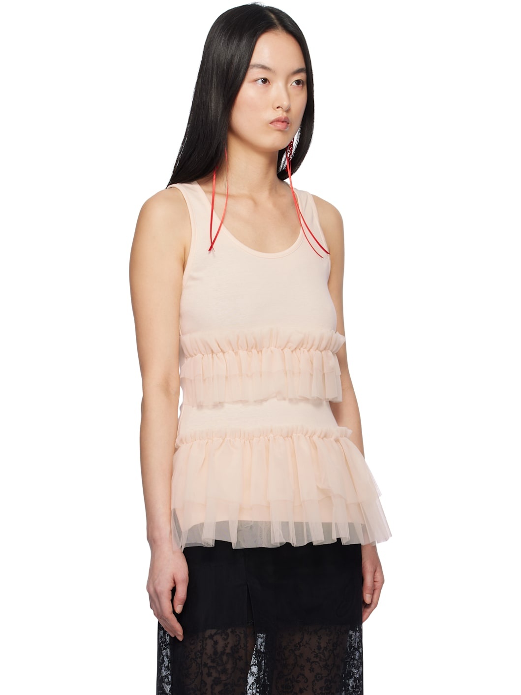 Pink Tutu Hem Tank Top - 2