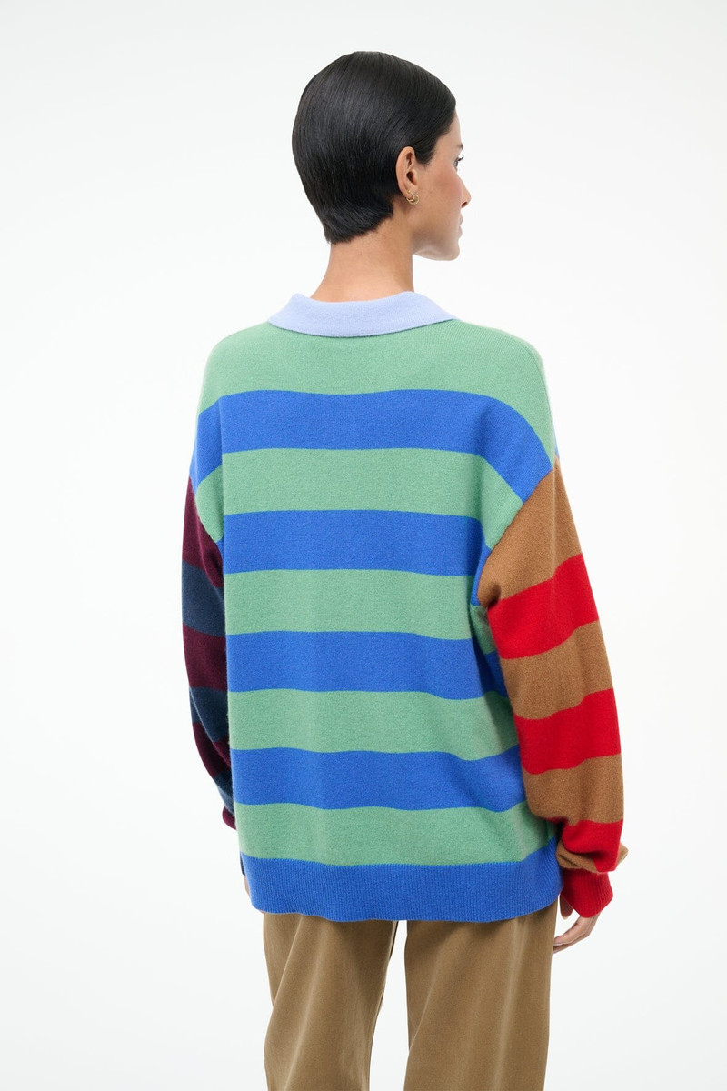 STAUD MICHAEL CASHMERE SWEATER MULTI STRIPE 3