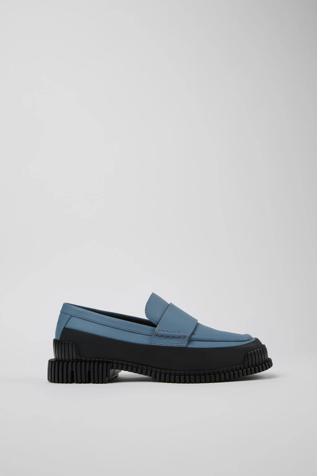 Pix Gray and Black Leather Loafer for Women - 1