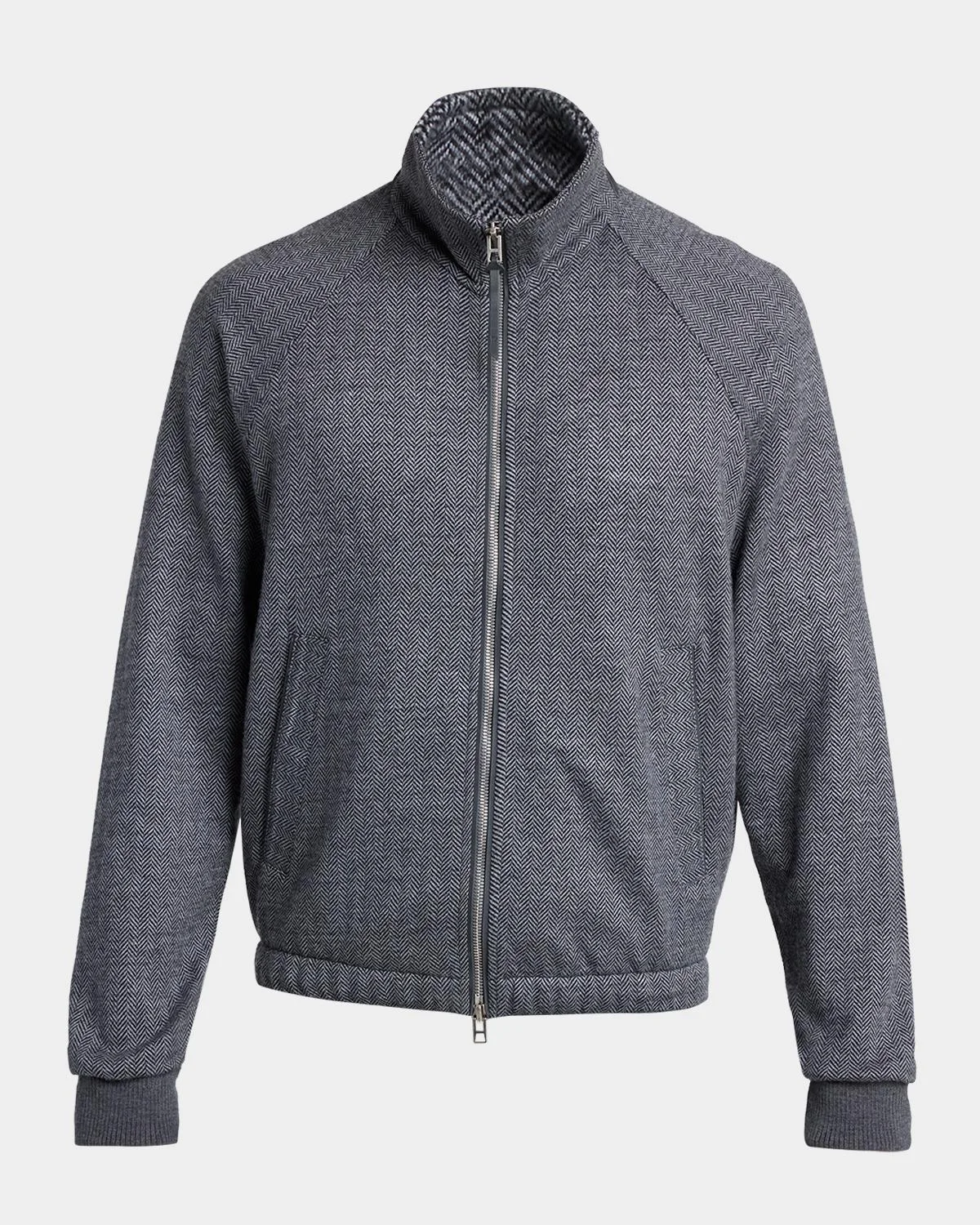 Men's Herringbone Full-Zip Jacket - 1