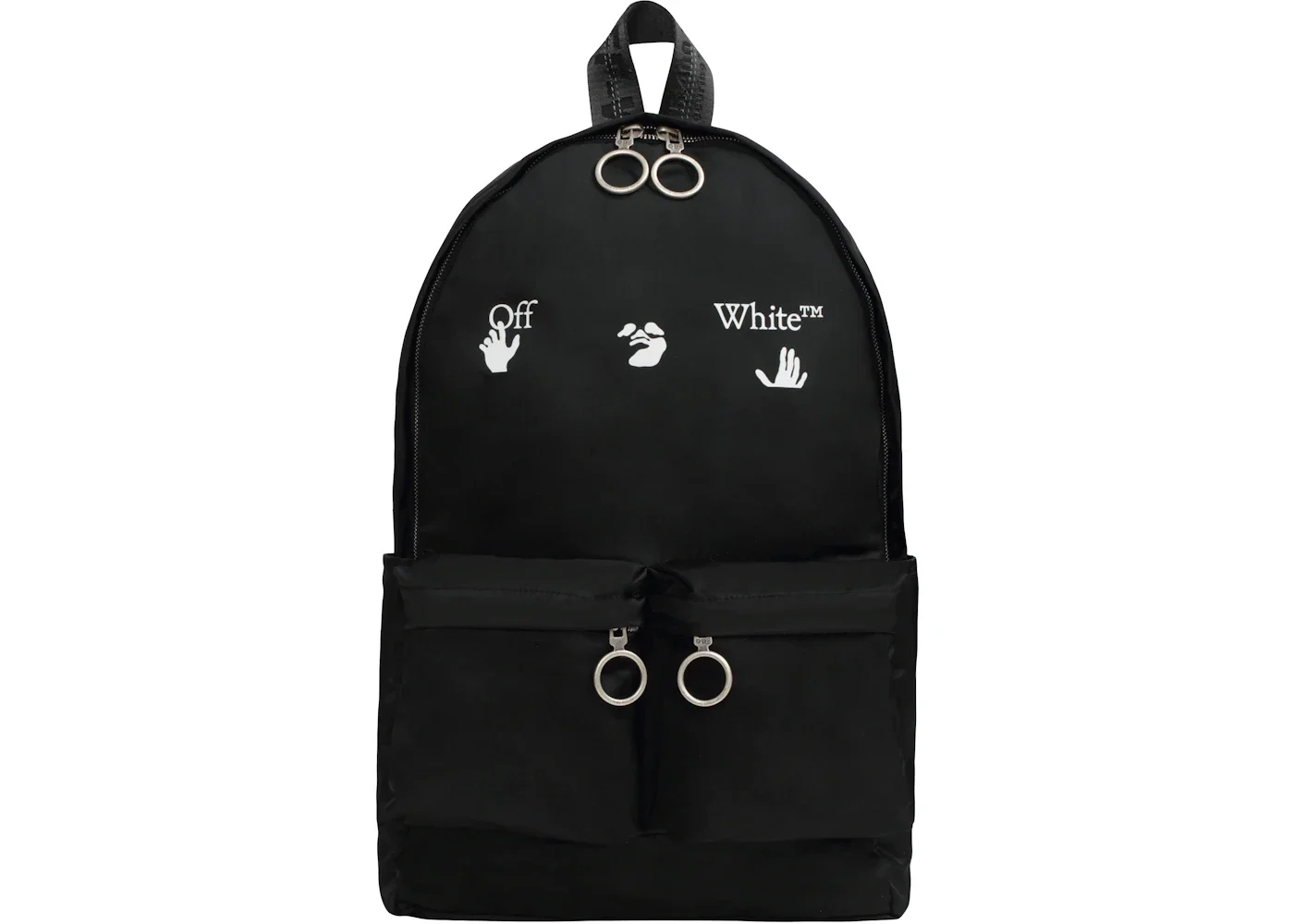 OFF-WHITE Logo Quote Backpack Black/White - 1