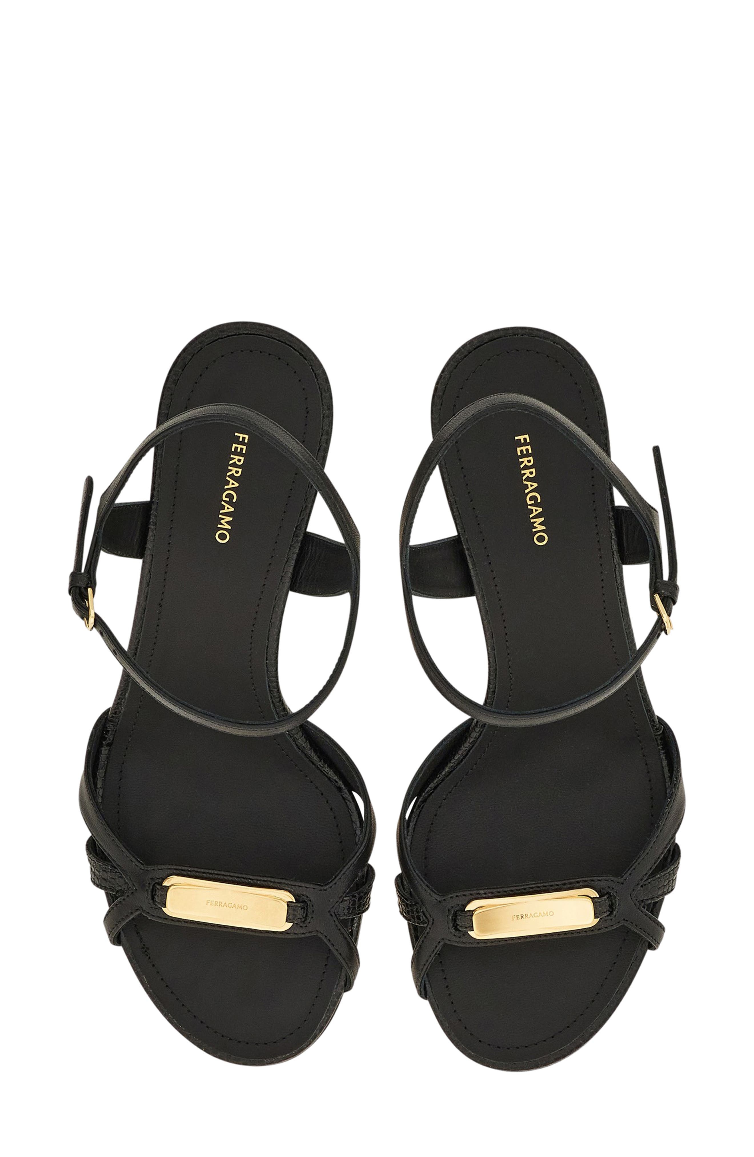 FERRAGAMO Dasy Vara Sandal in Nero at Nordstrom - 5
