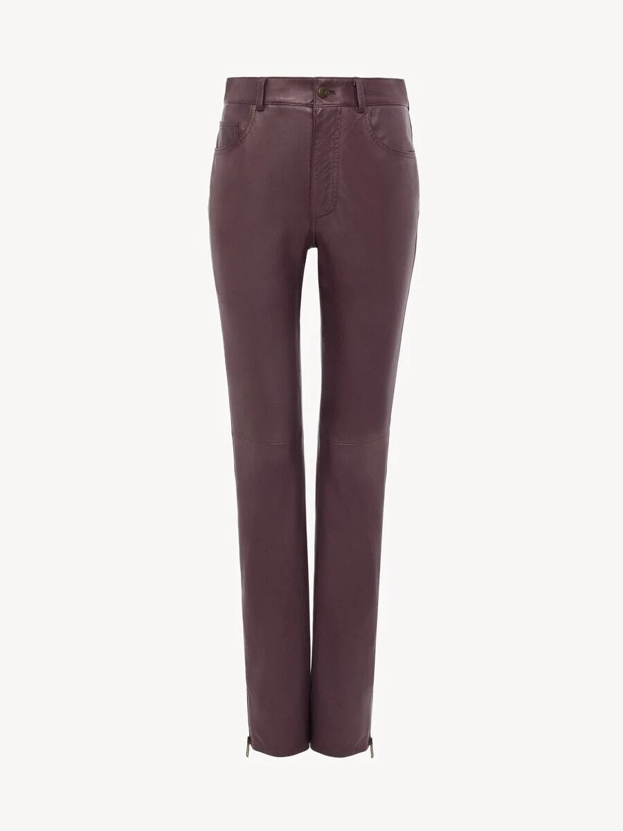 SLIM PANTS IN LEATHER - 1