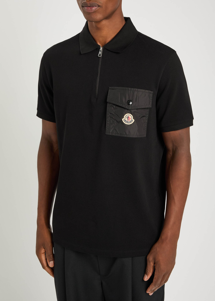 Moncler Logo-appliquéd Piqué Cotton Polo Shirt - 2