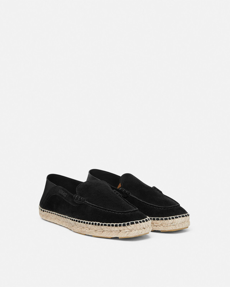 VERSACE Logo Suede Espadrilles outlook