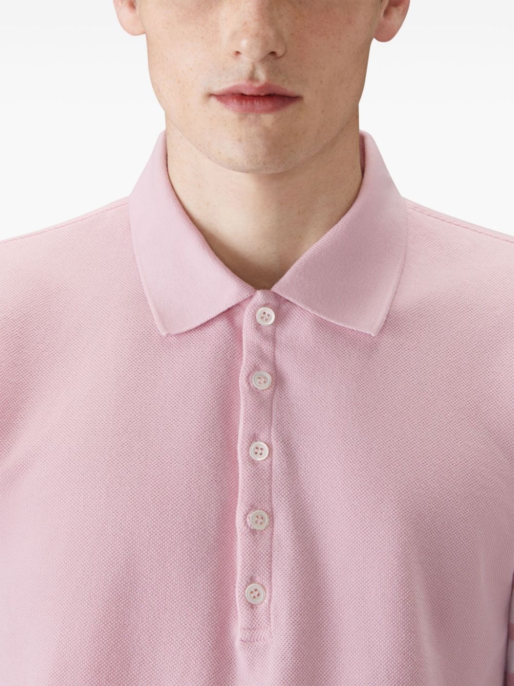 three-stripe long-sleeved polo shirt - 6