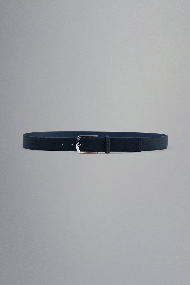 SUEDE BELT WITH CONTRAST STITCHING 1