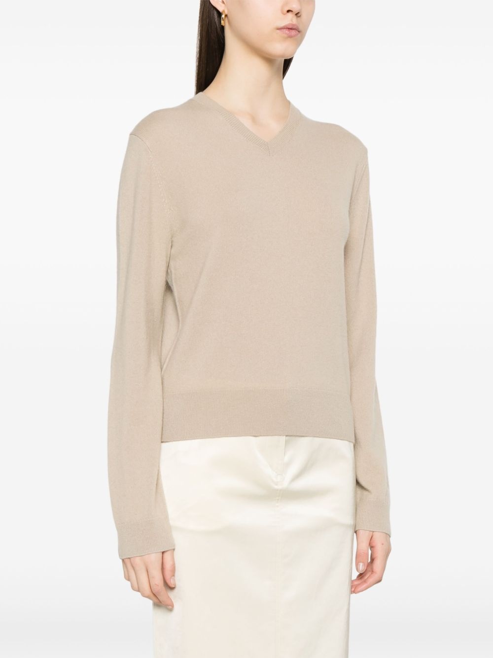 V-neck knit sweater - 3