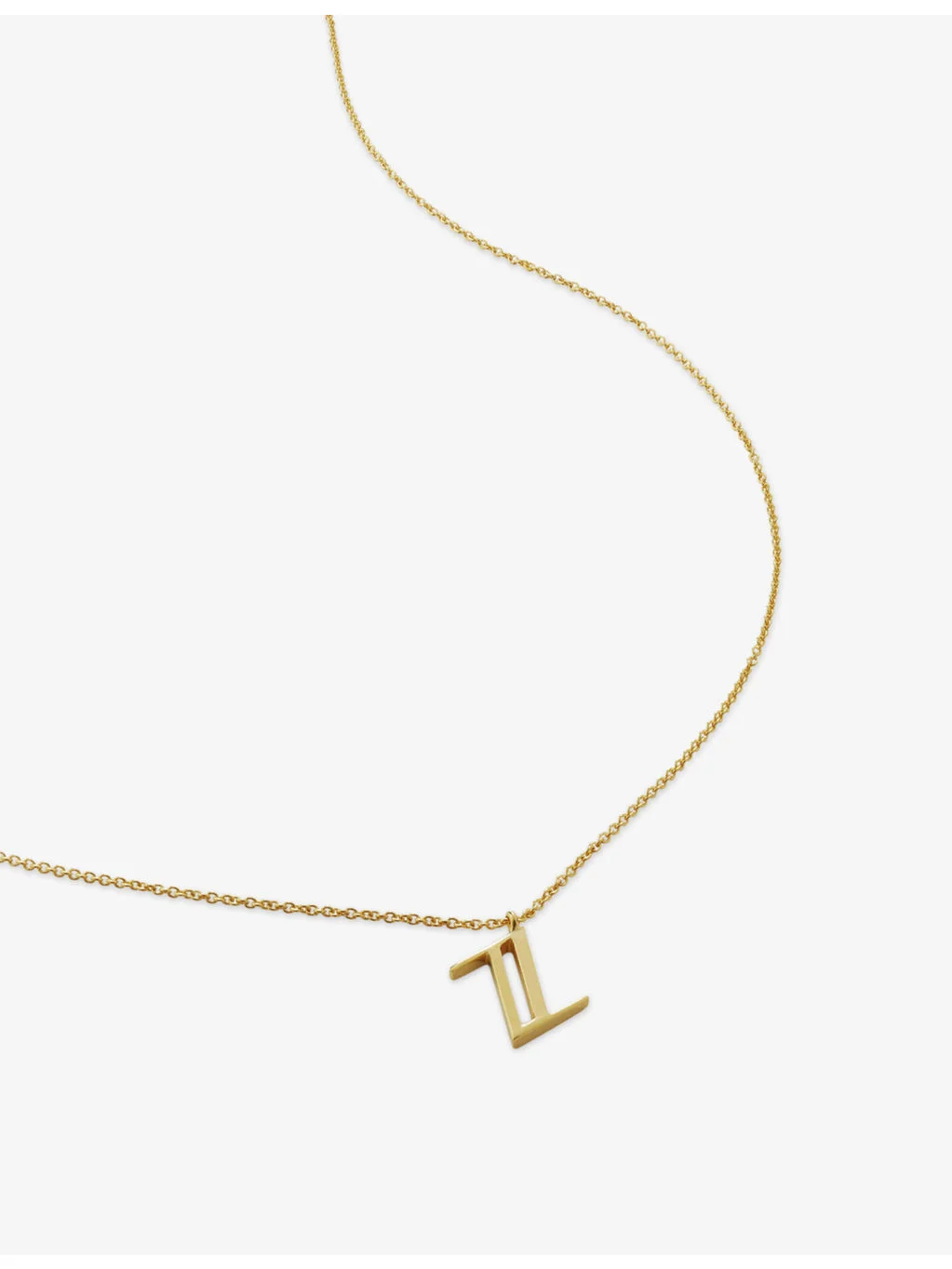 Initial Z 18ct Gold-Vermeil Plated 925 Sterling Silver Necklace - 1