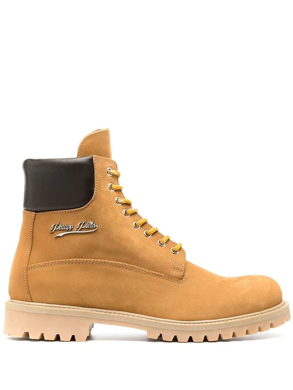 lace-up ridged sole boots - 1