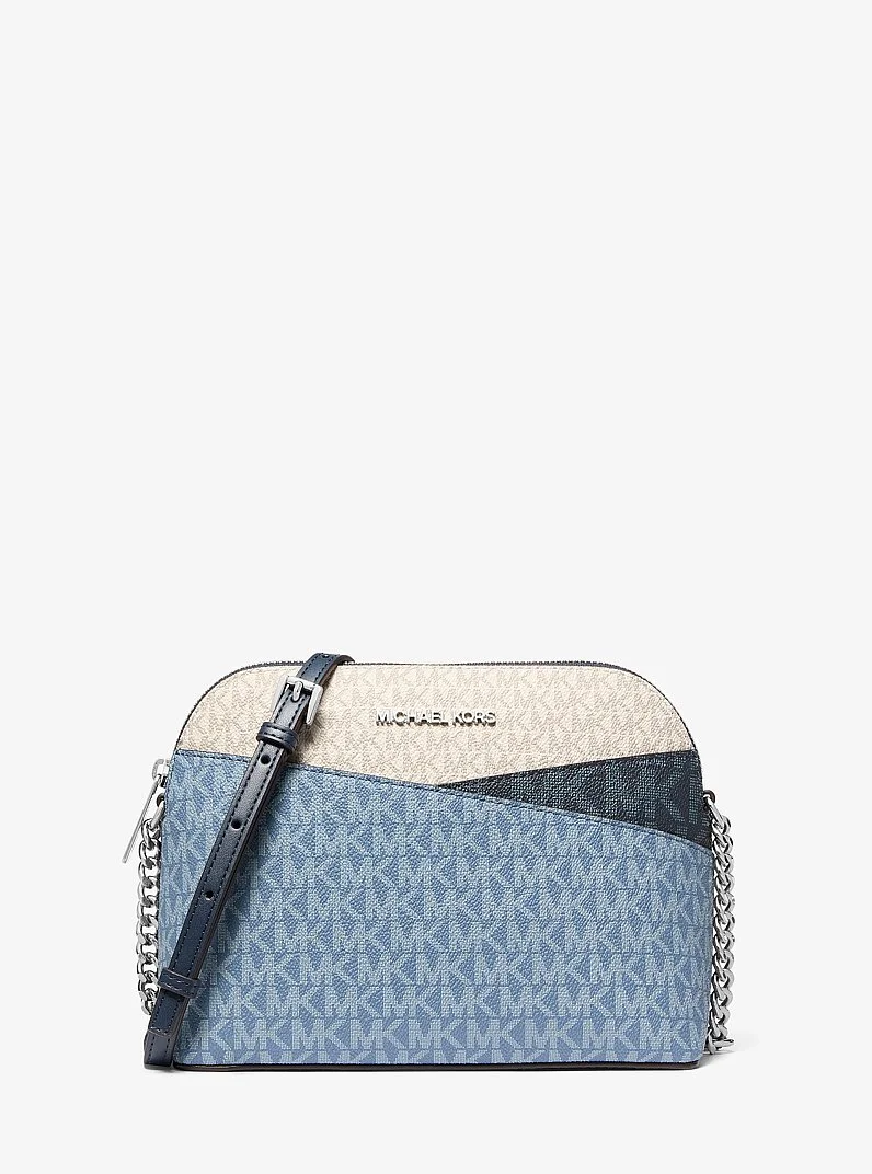 Jet Set Travel Color-Block Signature Logo Crossbody Bag - 1