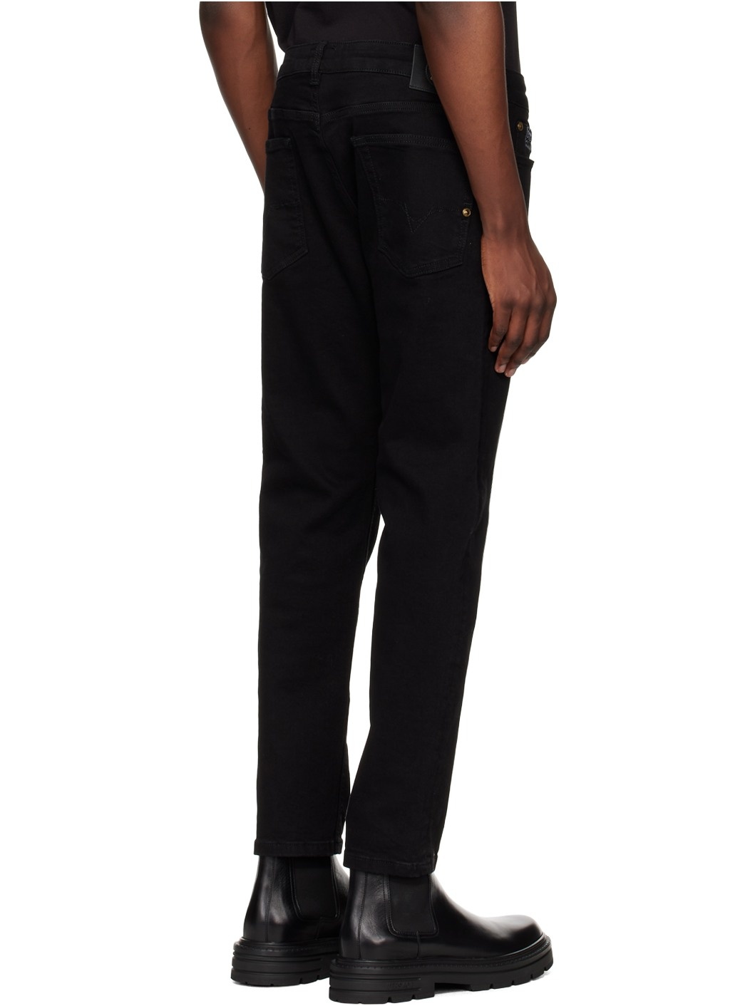 Black Piece Number Slim Jeans - 3