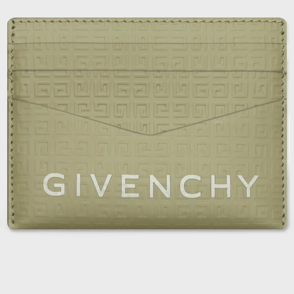 CARD HOLDER IN CLASSIC 4G LEATHER - KHAKI - 1