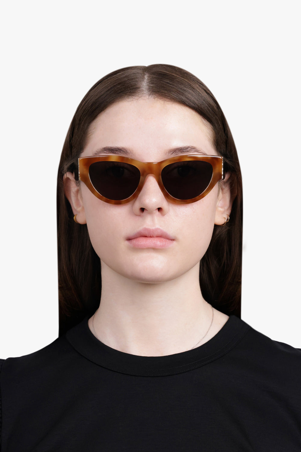 SL M94/F CAT EYE TWO TONE SUNGLASSES | BROWN/BLACK - 4