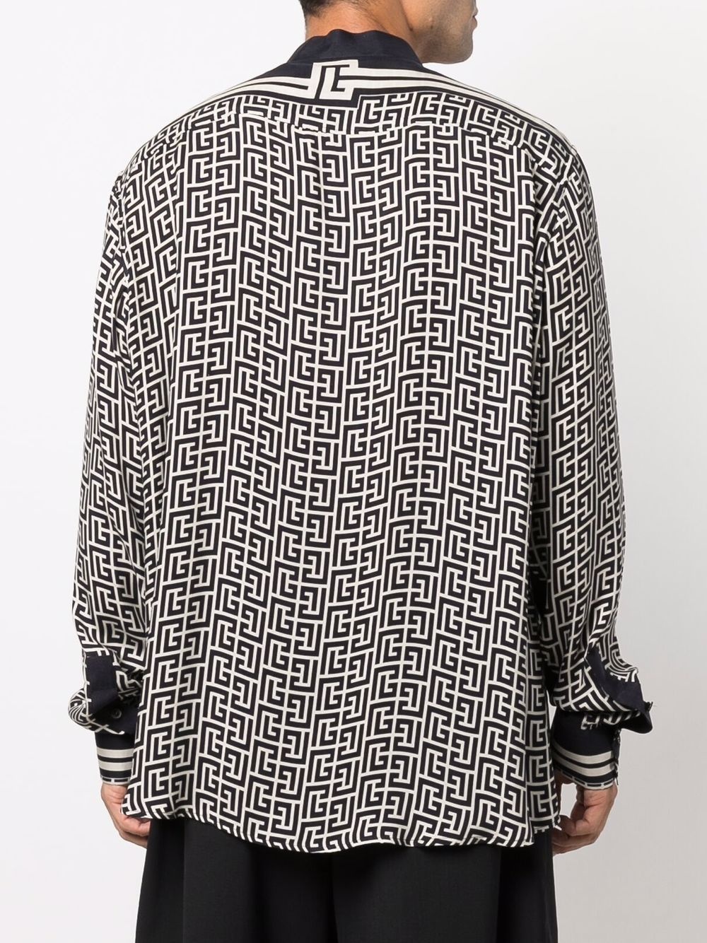 monogram-pattern long-sleeve shirt - 4