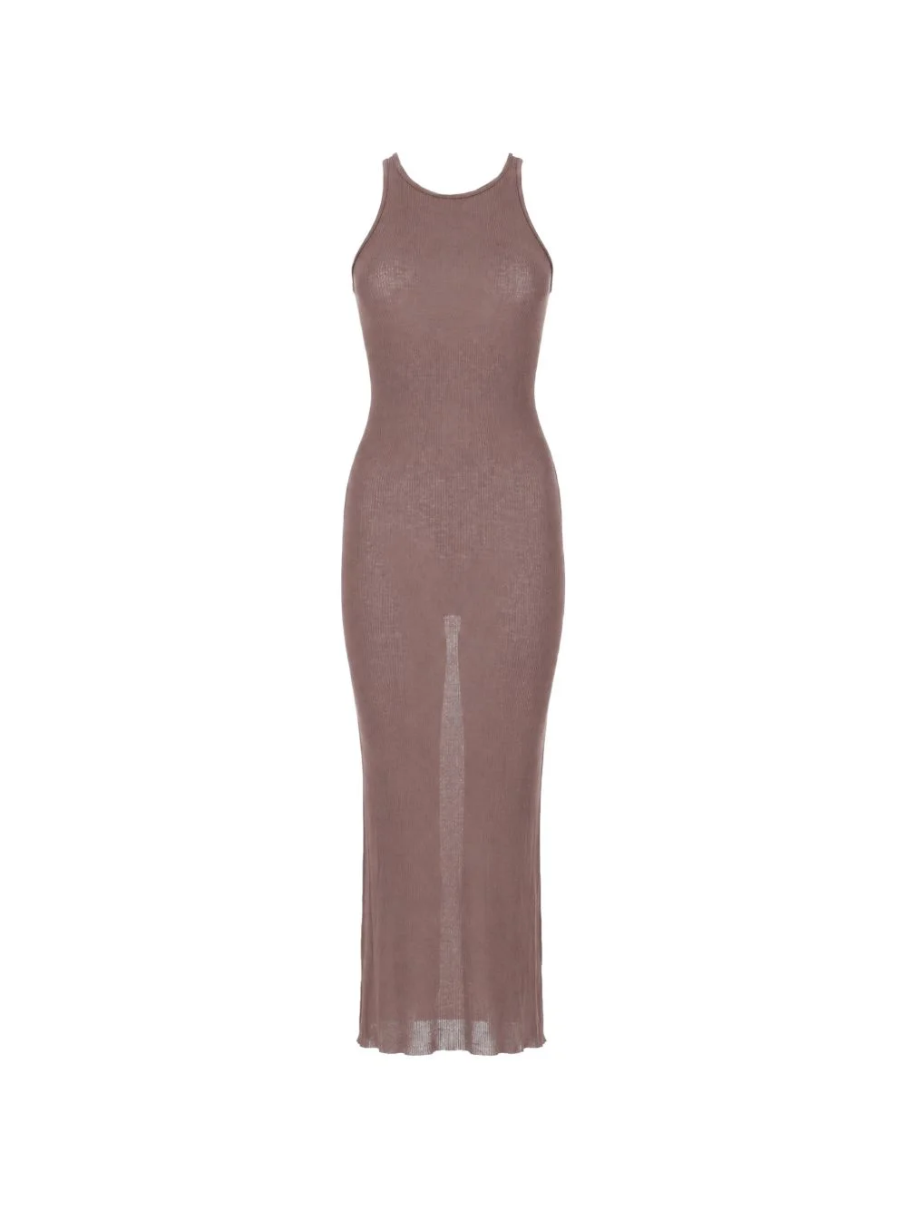 ribbed-knit racer-back maxi dress - 1