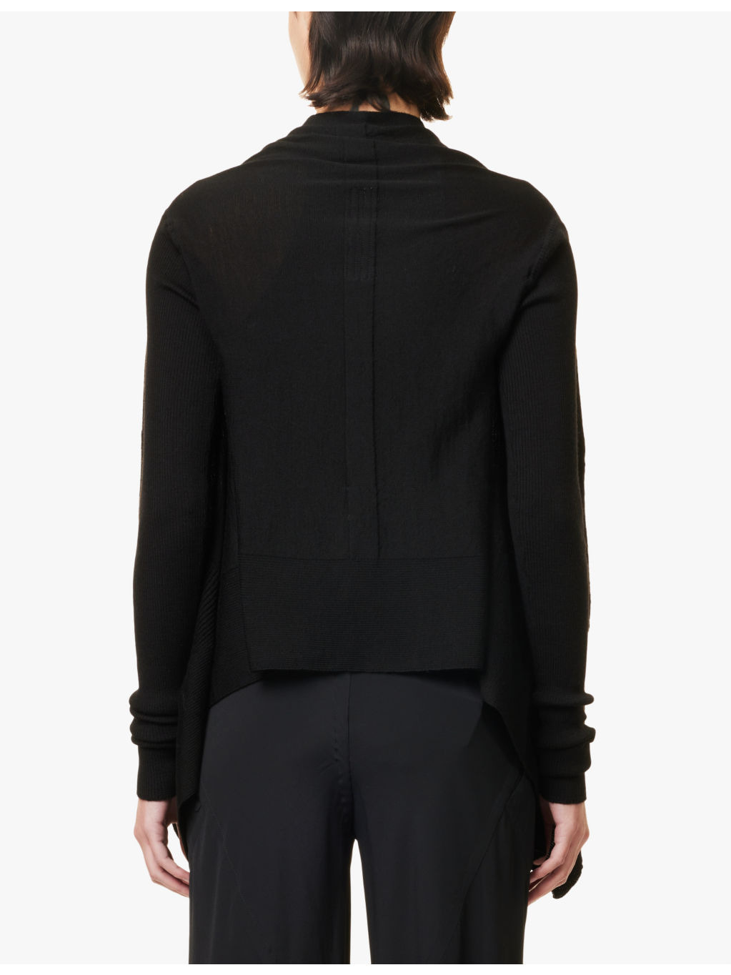 Wrap-front relaxed-fit wool cardigan - 4