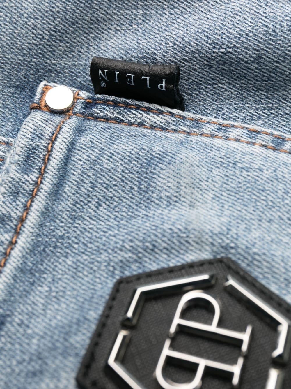logo-plaque straight-cut jeans - 7