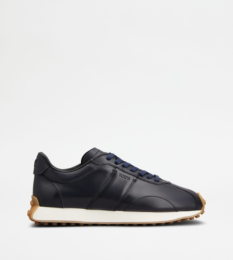 T VINTAGE SNEAKERS IN LEATHER - BLUE 1