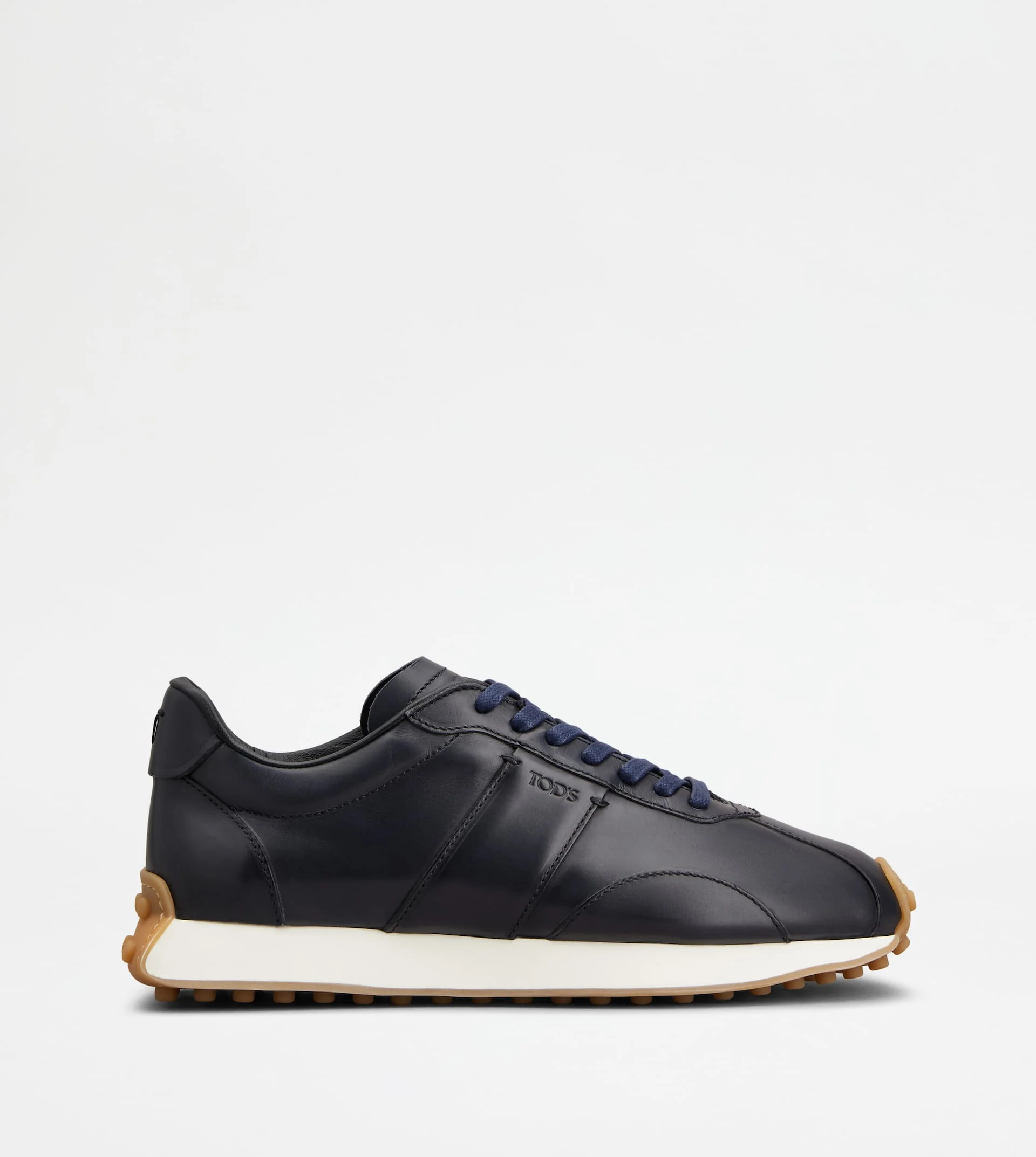T VINTAGE SNEAKERS IN LEATHER - BLUE - 1
